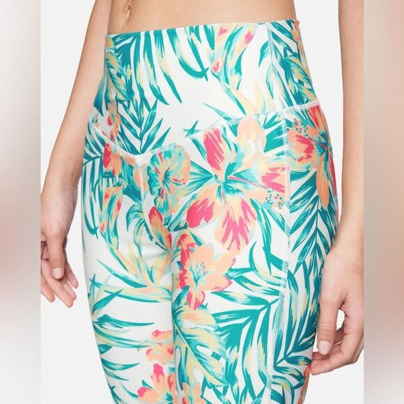 NWT Hurley V-SHAPED WAIST LEGGING HAWAIIAN GARDEN Sz. Medium - Picture 3 of 7